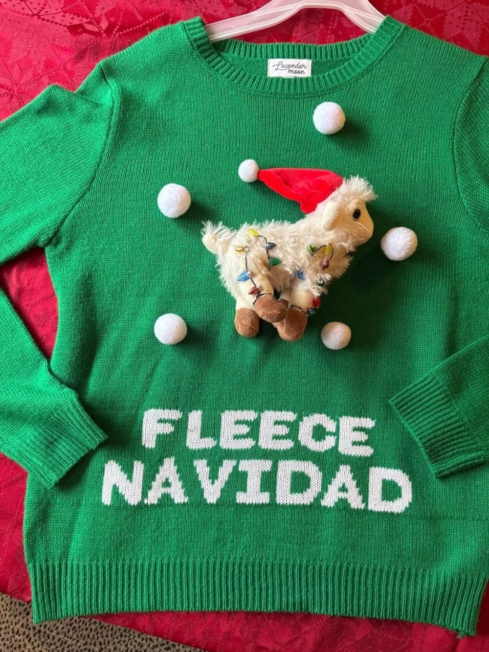 Lavender Moon Green 'Fleece Navidad' Women’s Holiday Sweater
